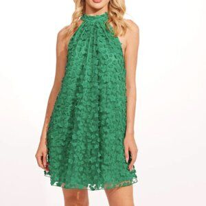 Anthropologie Eva Franco Halter Swing Mini Dress - Green - 4
